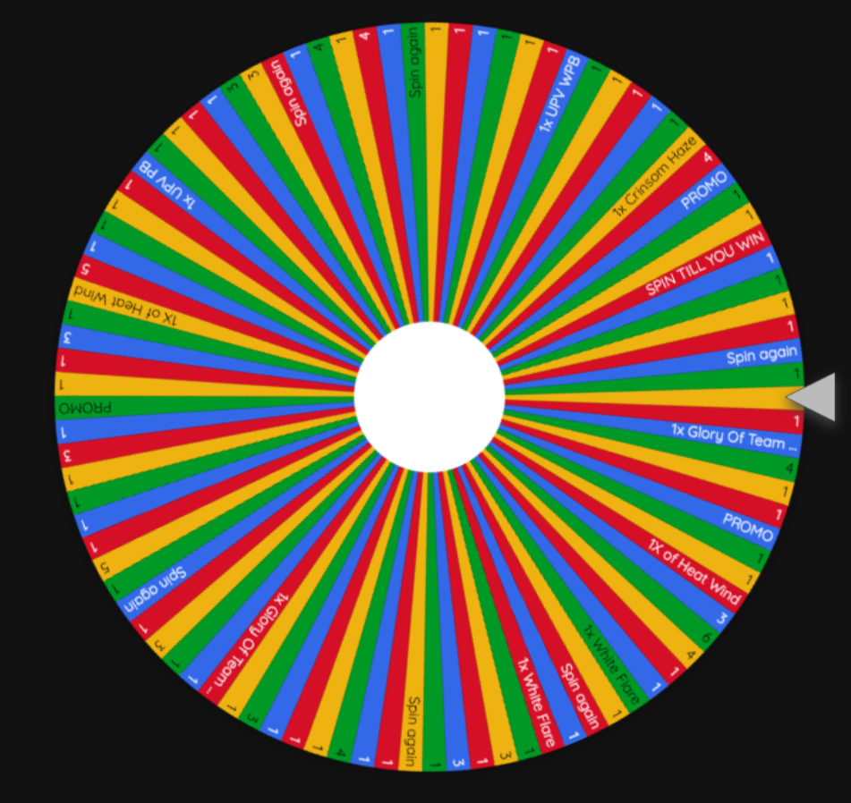 UPV Live Wheel Spin
