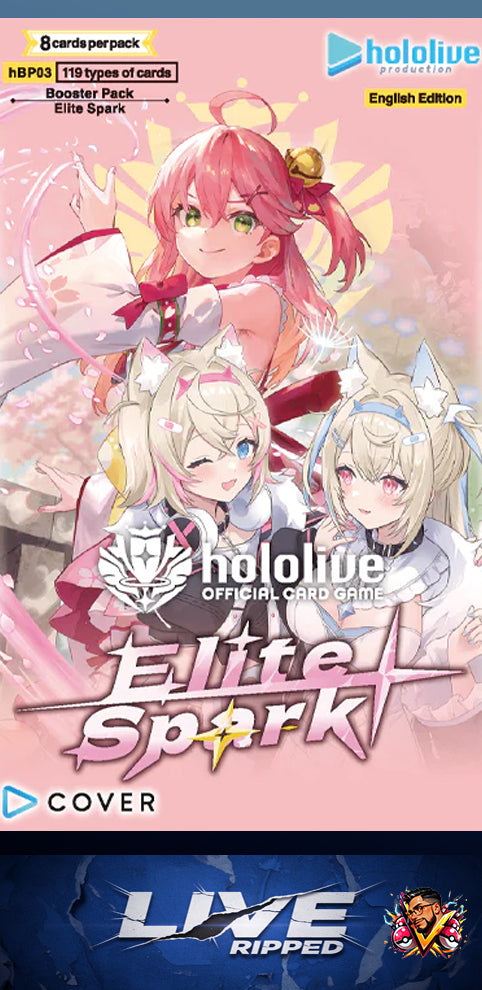 Hololive OCG English - BP03 Elite Spark Booster Box (1st First Edition) (Live RIP)