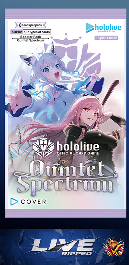 Hololive OCG English - BP02 Quintet Spectrum Booster Box (1st First Edition)