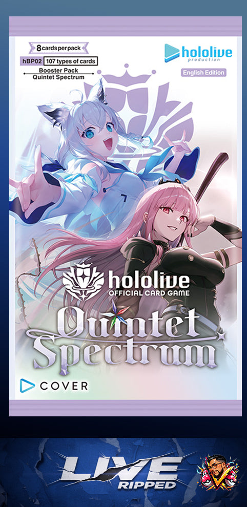 Hololive OCG English - BP02 Quintet Spectrum Booster Box (1st First Edition) (Live RIP)